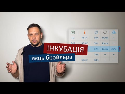 Видео: Інкубація бройлерів / Режим інкубації яєць бройлера в домашніх умовах