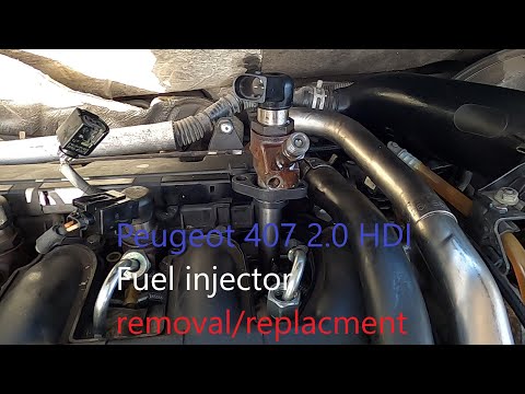 Видео: Peugeot 407 2.0 HDI Снятие/замена топливной форсунки