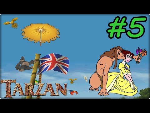 Видео: Прохождение Disney's Tarzan (Ps 1) - #5 Разгром лагеря