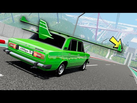 Видео: КАКАЯ МАШИНА ПРЫГНЕТ ДАЛЬШЕ С ОГРОМНОГО ТРАМПЛИНА В BEAM NG DRIVE!