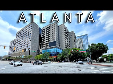 Видео: Атланта, Джорджия, США: Исследование центра Атланты - 4K автомобильный тур