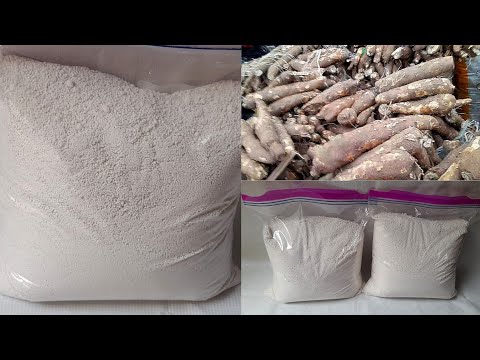 Видео: Как приготовить муку из маниоки дома || Переработка крахмальной муки на экспорт