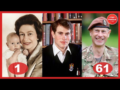 Видео: Принц Эдуард, герцог Эдинбургский, сквозь годы 👑 Трансформация от 1 до 61 года