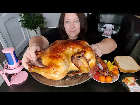 Видео: Мукбанг Курочка гриль 🍗 Овощи с огорода 🍅🫑🥒🧅