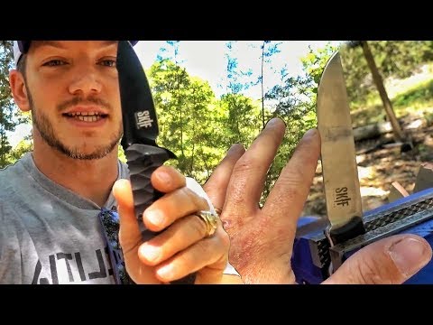 Видео: Можно ли разрезать пулю надвое, выстрелив по ножу | Разрушительное ранчо | Перевод Zёбры