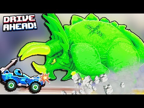 Видео: АТАКА БЕШЕНОГО ДИНОЗАВРА в игре Drive Ahead за КРУТУЮ машинки Хот Вилс разбей голову противнику