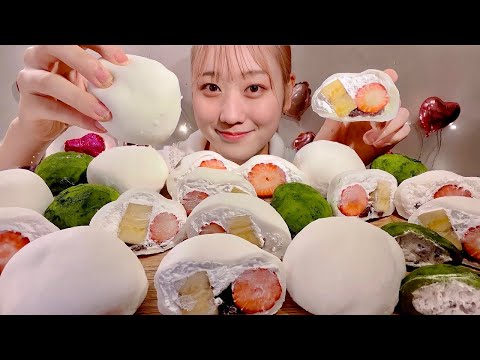 Видео: ASMR Фруктовый крем дайфуку【русские субтитры】【Mukbang/ Eating Sounds】