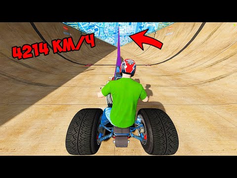 Видео: СПУСК БЕЗ ТОРМОЗОВ НА САМОМ ДЛИННОМ МОТОЦИКЛЕ ПО ТРАМПЛИНУ 🌴 ГТА 5 МОДЫ РАЙЛЮХА