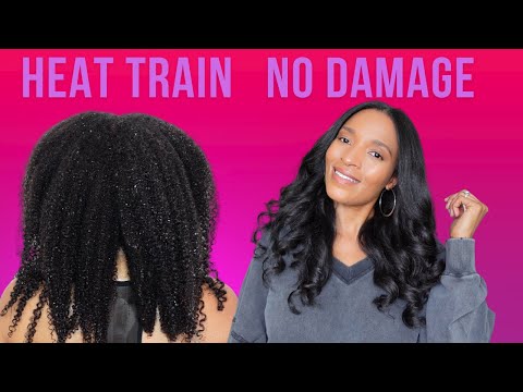 Видео: Как я тренирую натуральные волосы с помощью термоукладки без повреждения | Рост и сохранение длины