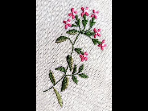 Видео: Мастер-класс "Вышиваем листья простой гладью", часть 1