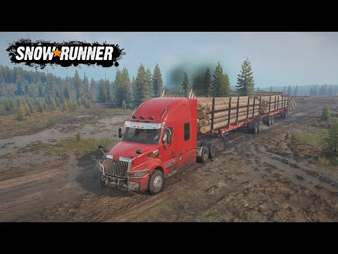 Видео: Western Star 57X против тяжёлых брёвен! / SnowRunner / Logitech G29