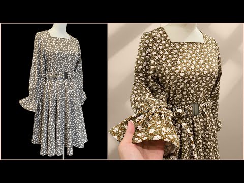 Видео: 🍂 Как сшить красивое осеннее платье 👗 раскрой и пошив платья с длинным рукавом