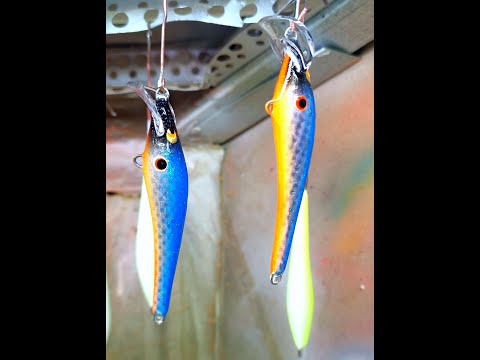 Видео: Покраска фольгированного воблера из бальзы.