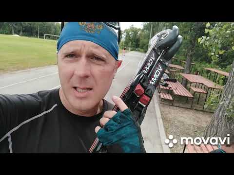 Видео: Разная скорость у лыжероллеров. Наш результат.