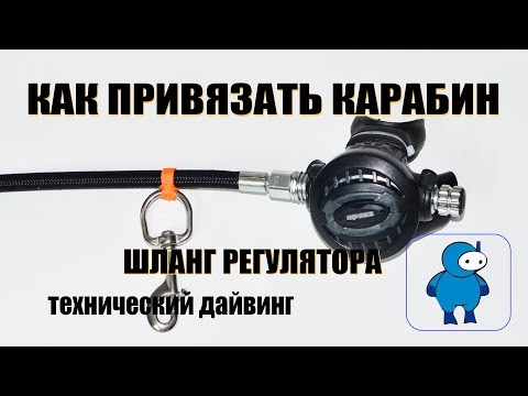 Видео: Как привязать карабин к шлангу регулятора для дайвинга