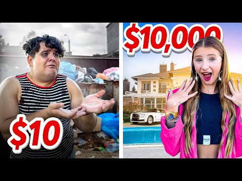 Видео: Каникулы на 10$ VS Каникулы на 10000$ Челлендж !!!