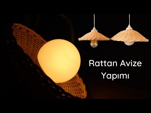 Видео: Как сделать люстру из ротанга? Люстра из ротанга - курс плетения из ротанга - класс ротанга