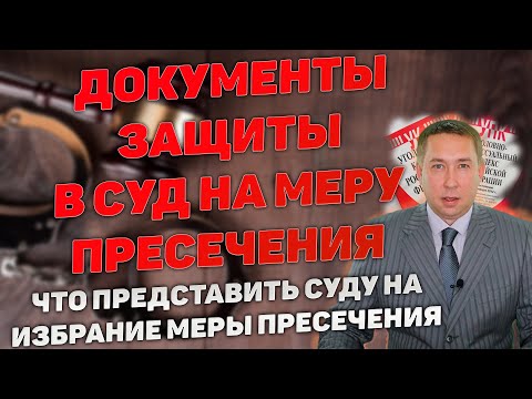 Видео: Документы защиты в суд при избрании меры пресечения в виде заключения под стражу. Свидетели