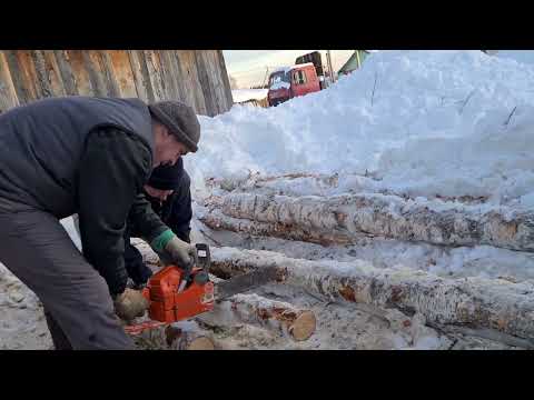 Видео: Как быстро распилить 10 кубов дров бензопилой, за 6 часов.