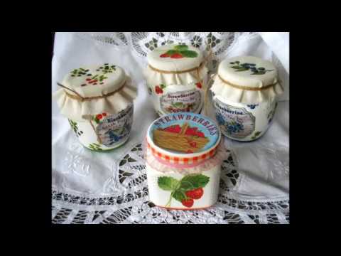 Видео: Декор стеклянных банок для варенья