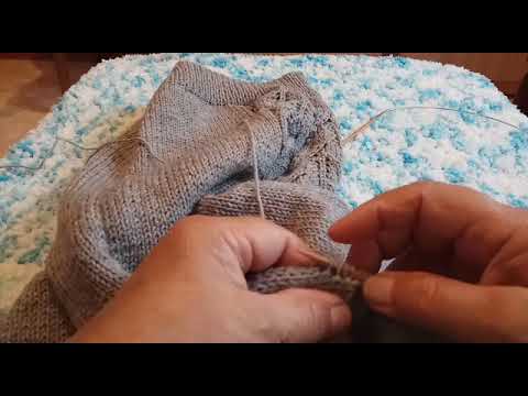 Видео: Имитация  вшивного    рукава// Как я вяжу рукав.