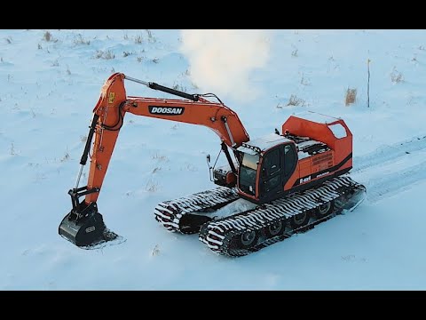 Видео: Экскаватор-болотоход R-ex4