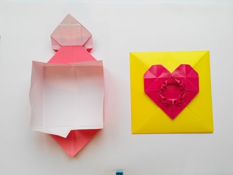Видео: 💌Конверт с сердечком 🎀️ застежкой оригами Envelope with heart clasp origami