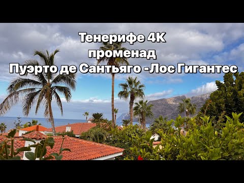 Видео: Тенерифе.Puerto de Santiago-Los Gigantes walking tours 4K #таещекулинарка