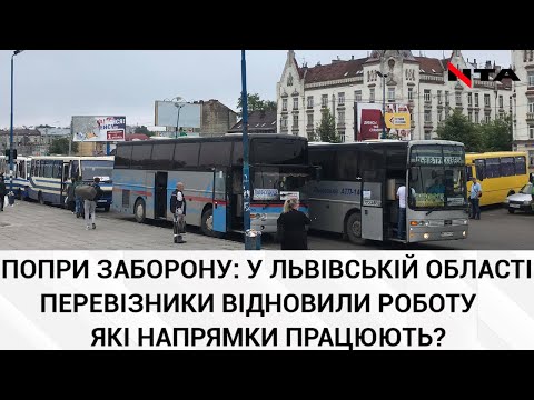 Видео: 🔺У Львові, попри заборону міжобласних перевезень, маршрутки відновили роботу. Наживо