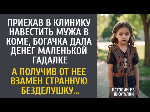 Видео: Приехав в клинику к мужу в коме, дала денег маленькой гадалке… А получив от нее странную безделушку…
