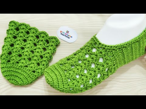 Видео: Как вязать крючком тапочки носки крючком