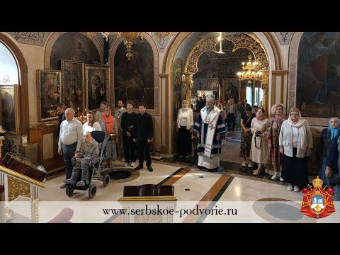 Видео: Божественная Литургия в праздник Рождества Пресвятой Богородицы на Сербском подворье в Москве