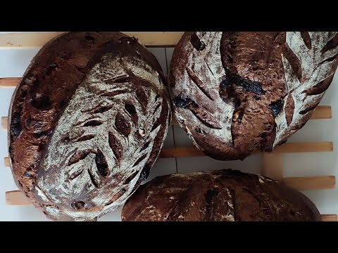 Видео: Шоколадный хлеб на закваске! 🍪🍫Подробный замес сдобного теста руками💪😅