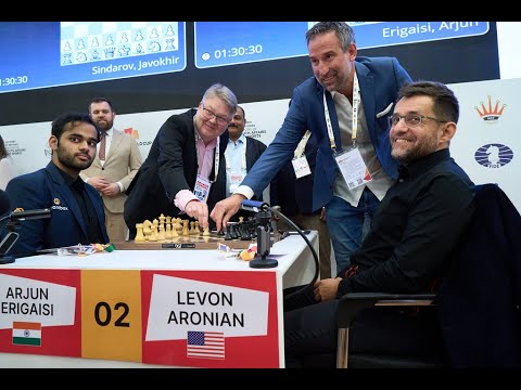 Видео: Первые партии пятого этапа кубка мира ФИДЕ. Эригайси - Аронян, Шенкленд - Дубов и Синдаров - Сване.