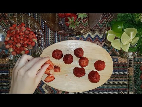 Видео: АСМР Клубничный мохито, тихий голос 🍹 ASMR Strawberry mojito
