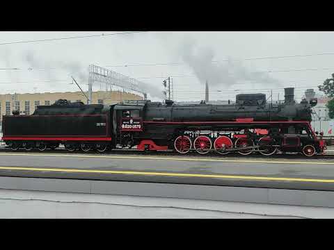 Видео: Динамическая экспозиция паровозов на Балтийском вокзале в рамках PRO//Движение ЭКСПО-1520. 2025 год.