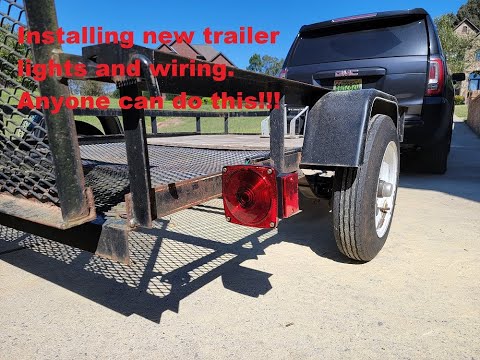 Видео: Как установить фары и проводку на прицепе