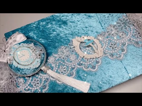 Видео: Обтягиваем бархатом готовую коробку.  Урок 1-ый.