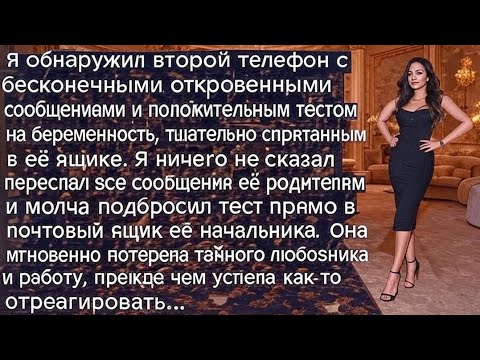 Видео: «Я нашёл секретный телефон жены и тест — то, что я сделал, потрясло ВСЮ семью!»