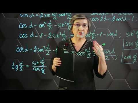 Видео: Формулы половинного угла. 9 класс.