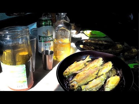 Видео: Рыбалка удалась - сто граммов и жаренная рыба, что еще нужно для счастья.