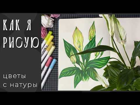 Видео: как я рисую цветы акриловыми маркерами