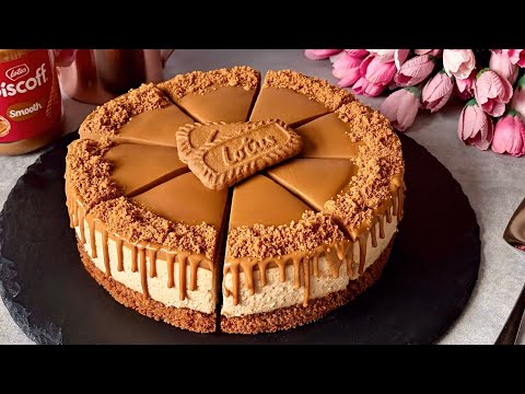 Видео: Чизкейк Lotus Biscoff без выпечки. Всего 5 ингредиента. Без желатина, без яиц. Легко и вкусно!