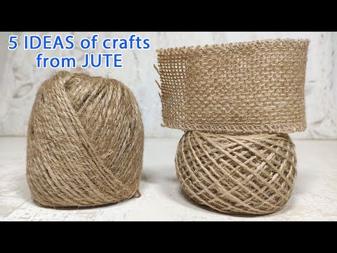 Видео: 5 ИДЕЙ поделок из ДЖУТА и подручного материала. DIY