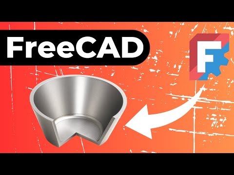 Видео: Как использовать Revolution и Groove в FreeCAD | Учебное пособие по 3D-моделированию