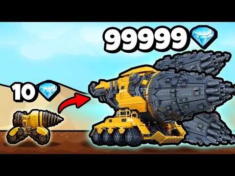 Видео: ЭВОЛЮЦИЯ МОЩНОСТИ МАШИНЫ БУРА, МАКСИМАЛЬНЫЙ УРОВЕНЬ! | Merge Diggers