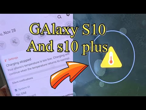 Видео: Samsung Galaxy S10 - S10 Plus - Как исправить ошибку «Зарядка приостановлена ​​- Температура акку...