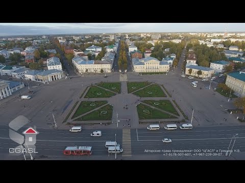 Видео: Аэросъемка города Кострома (панорама)