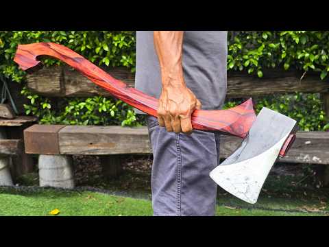 Видео: Превращаем палисандр в шедевр из топора | Warren Axe