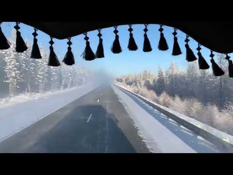 Видео: От мороза лопаются колёса!!!Дорога из Томмота в Н. Бестях. Местами за -54.